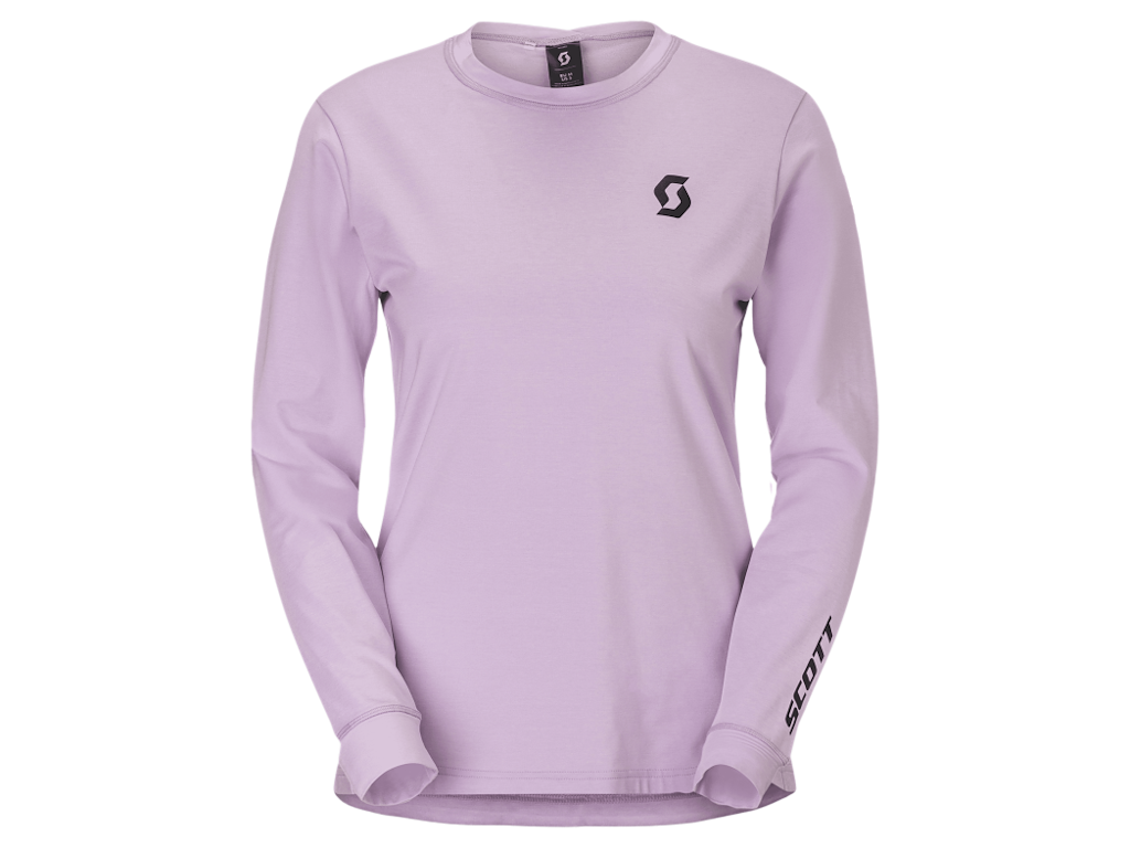 SCOTT Vertic Pro Mid LS Tee - Cykeltrøje - Lange ærmer - Dame - Lilla - Str. XL