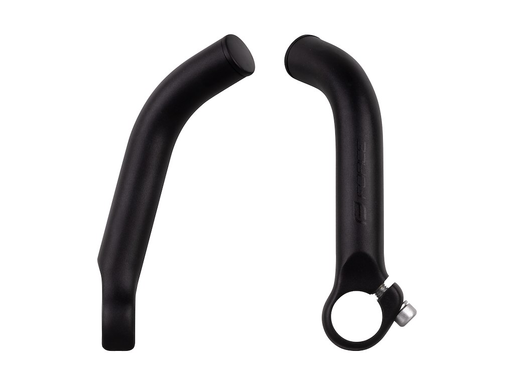 FORCE bar ends B4.5 14,5 cm lang aluminium- mat sort