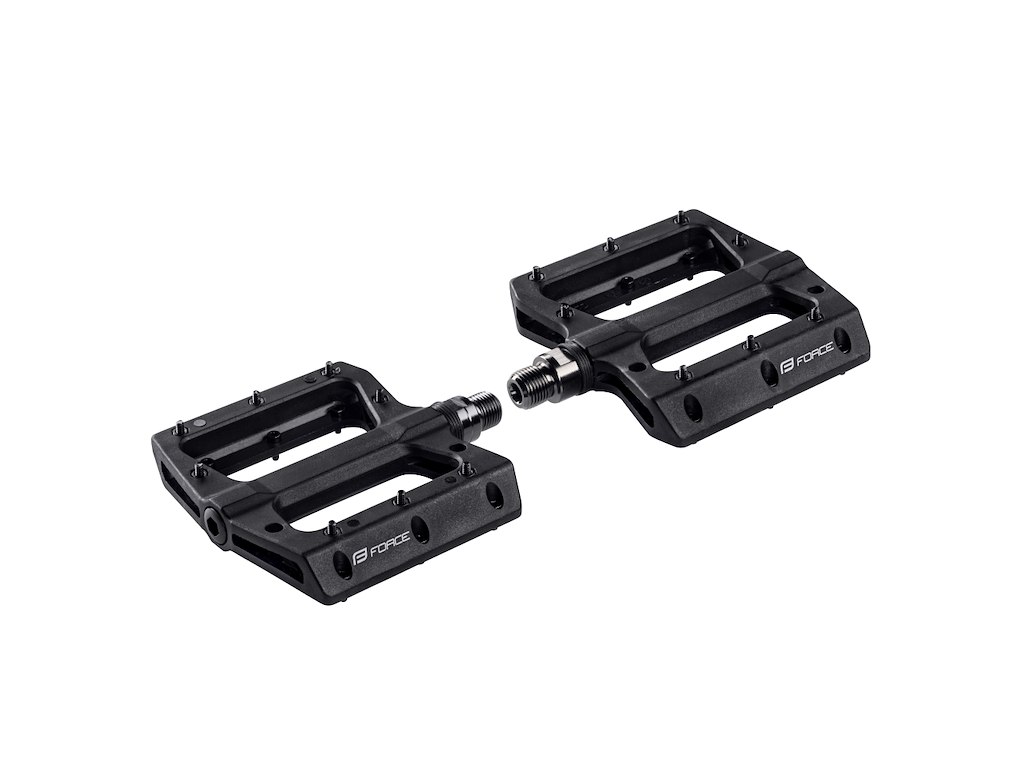 pedals FORCE BLIZZ 2.0 nylon, diameter bearings, juodas
