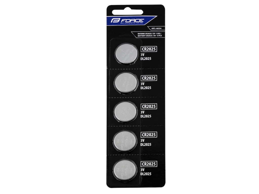 FORCE CR2025 Batterier - 5 Pak