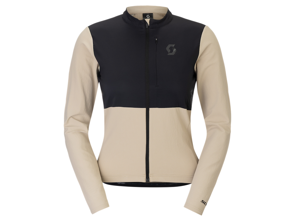 SCOTT Endurance Warm - Cykeltrøje - Lange ærmer - Dame - Portobello Beige/Sort - Str. XL