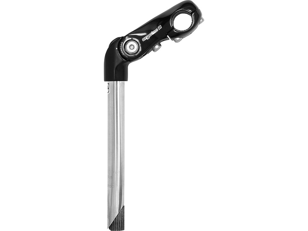 Ergotec Kobra Vario Tu. Styrstamme/frempind ø25,4/25,4mm 300mm lang - Safety level 2 - Sort/Sølv