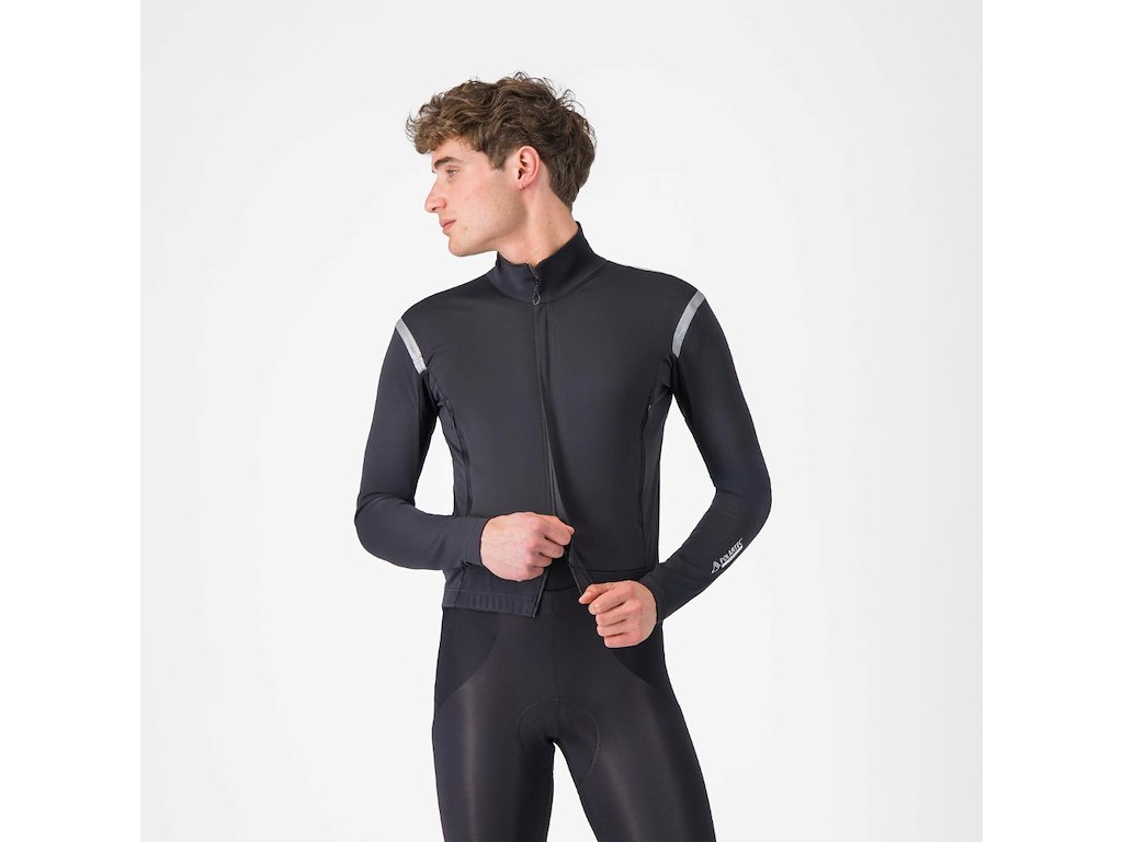 Castelli Perfetto RoS 3 Jacket - Cykeljakke - Light Black/Silver Reflex - XS