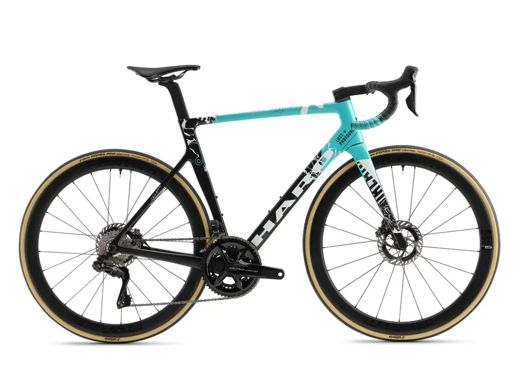 Haro Rivette Carbon Top Shelf Racercykel Matte Black / Teal