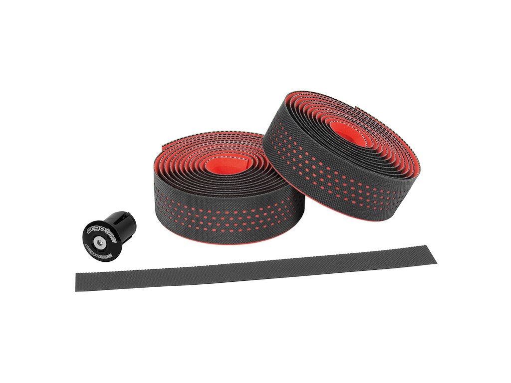 Ergotec Sanremo gravel styrbånd 3,2 mm tyk 30 mm bred 200 cm lang sort/rød