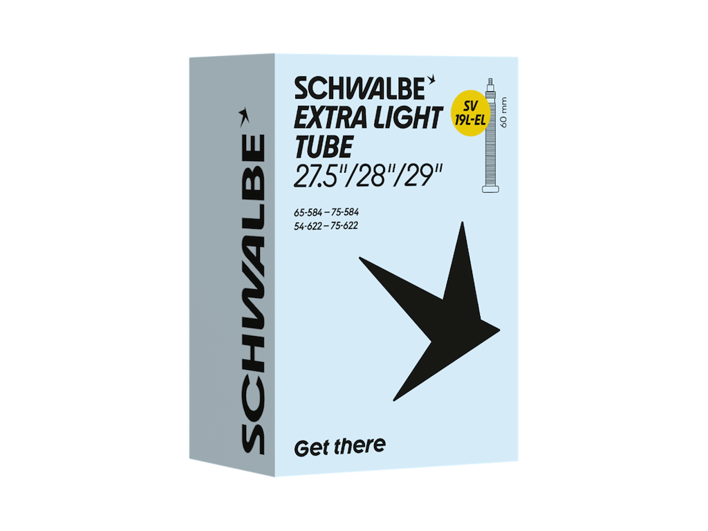 Schwalbe Extra Light slange 27,5/29"x2,10-3,00 (54/75-584/622) med 60mm lang racerventil SV19L-EL