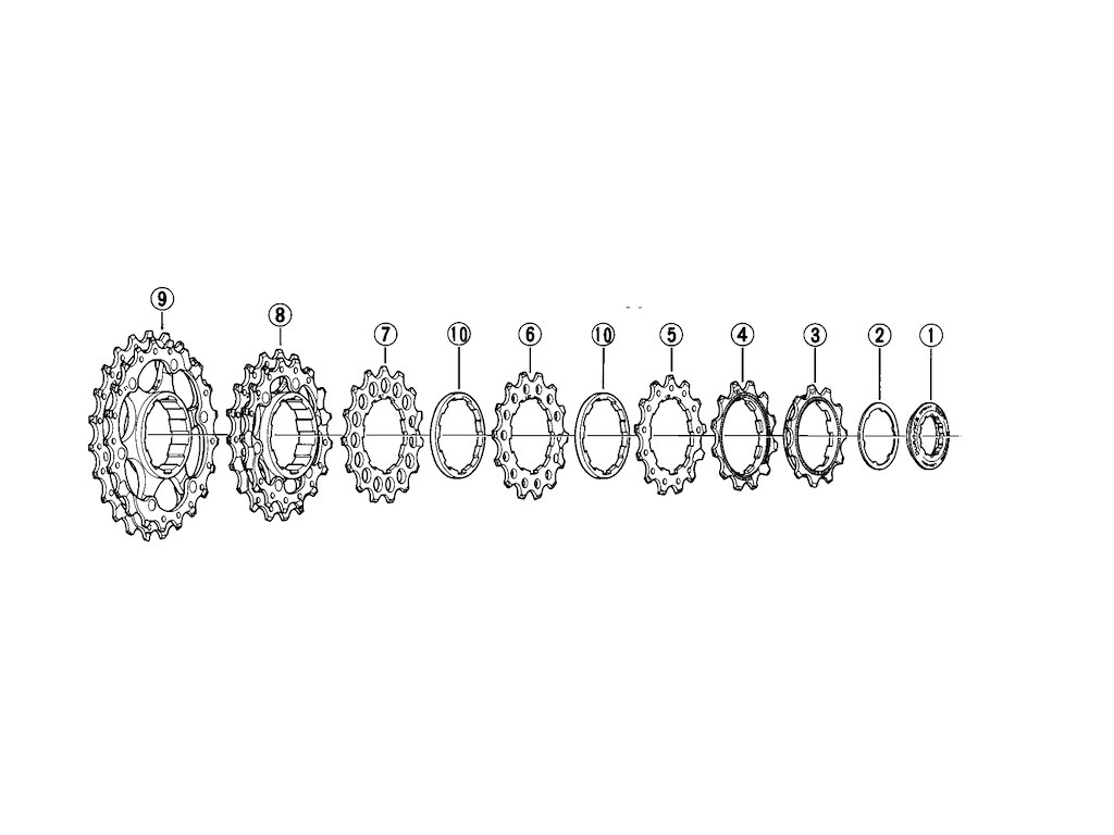 Shimano Dura Ace klinge sæt 19 og 21 tands for CS-7700