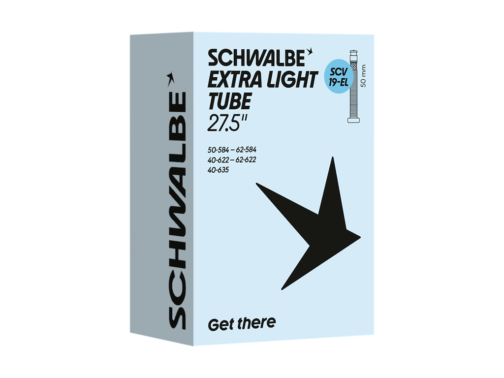 Schwalbe Extra Light slange 27,5/28"x1,60-2,50 (40/62-584/635) med 50mm lang SCV Clik ventil SCV19-E