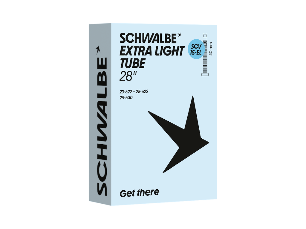 Schwalbe Extra Light slange 700c/28"x0,90-1,10 (23/28-622/630) med 50mm lang SCV Clik ventil SCV15-E