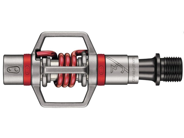 Crankbrothers eggbeater 3 sølv/rød