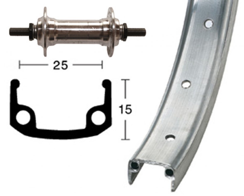 E.Wiener Bike Parts Forhjul 24 x 1.9 (507-25)