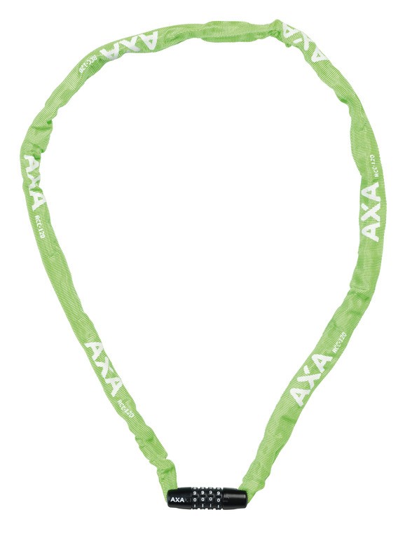 AXA - RIGID - Kædelås til børn - 1200X3,5mm m/kode - Grøn