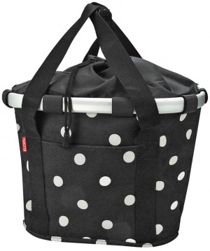 Klickfix - Styrtaske Cykelkurv Sort M/prikker 15 Liter.