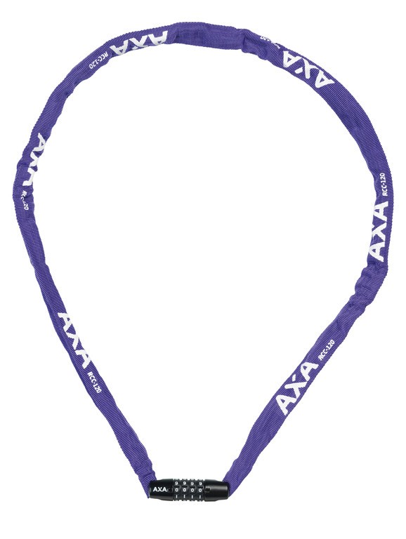 AXA - RIGID - Kædelås til børn - 1200X3,5mm m/kode - Lilla