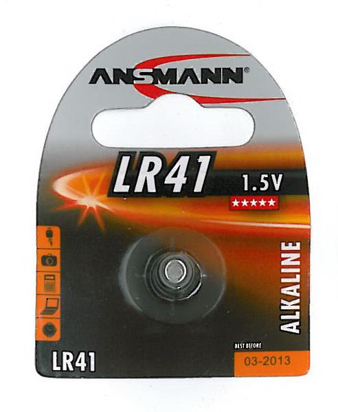 ANSMANN Battery LR41, 1.5 V, Alkaline