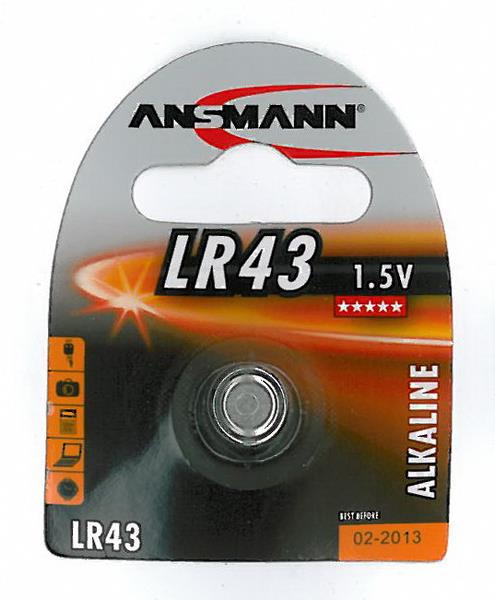 Ansmann LR43 Batteri 1,5V (Alkaline) - 1 stk.