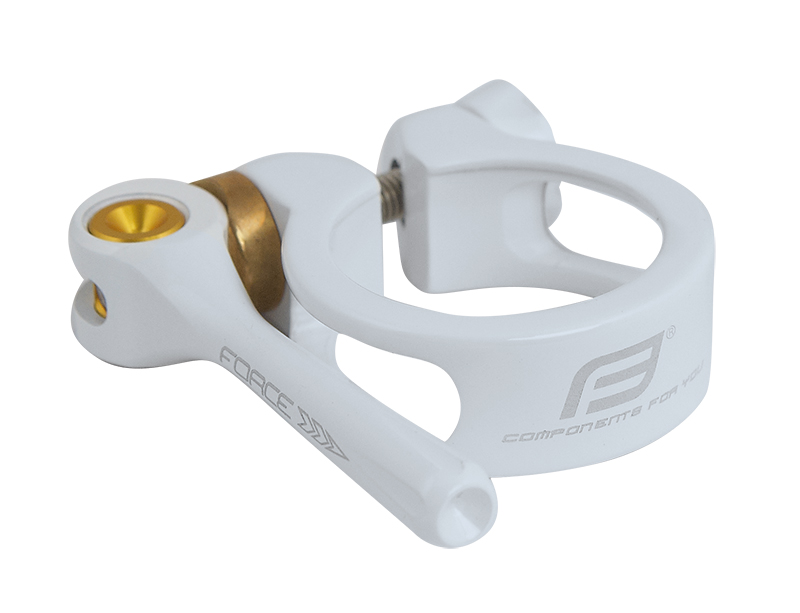 Force - sadelrørsklampe quick release 34 9 | Pedal cleats Force sadelrørsklampe med quick release 34,9 hvid | Pedal cleats
