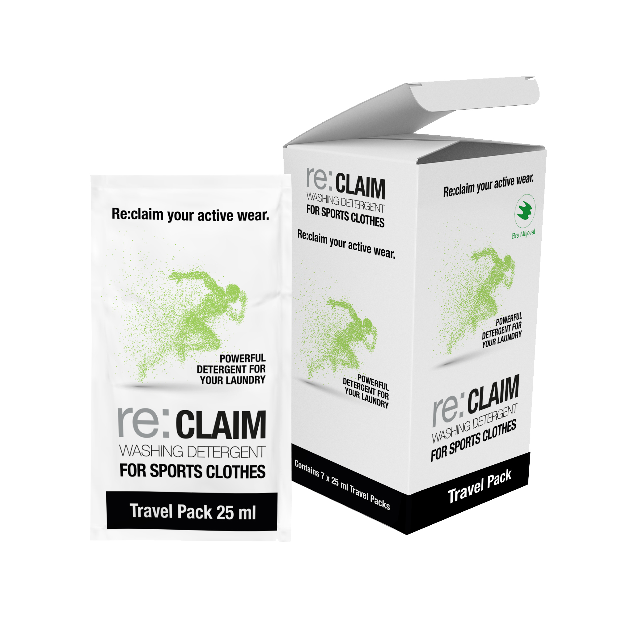 Re:claim Washing Detergent Travel Pack - Rejsepakke med 7x25 ml vaskemiddel