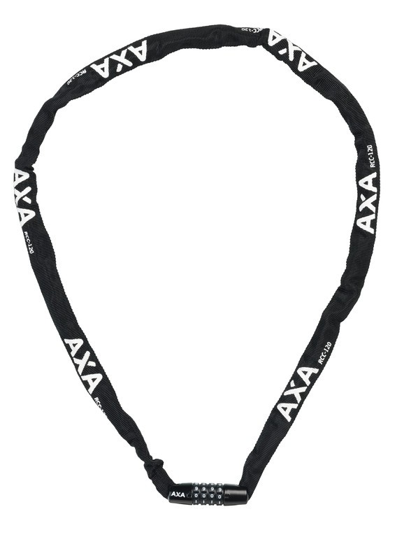 AXA - RIGID - Kædelås til børn - 1200X3,5mm m/kode - Sort