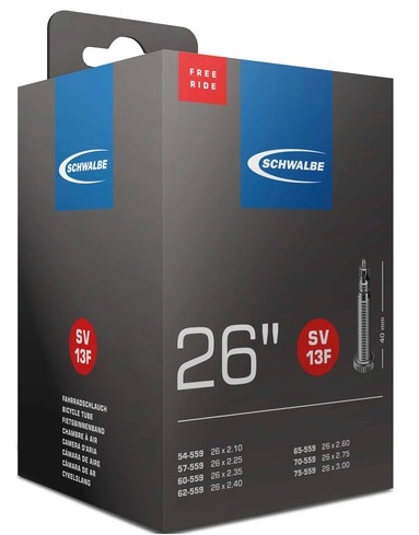 Schwalbe slange 26 x 2,10-3,00 med Racer ventil SV13F