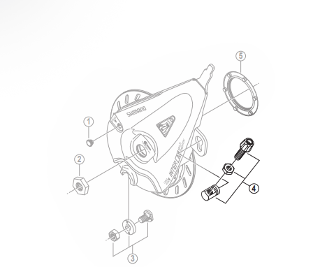 Shimano Nexus - Justeringsskrue til bremsekabel - Rullebremse front - BR-IM45