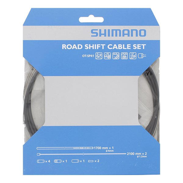 Shimano - Gearkabel sæt sort til Racer/Sportscykler