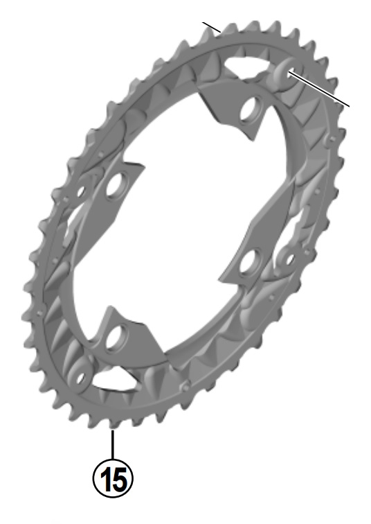 Shimano - 40 tands AN klinge MTB - BCD96 - FC-MT500
