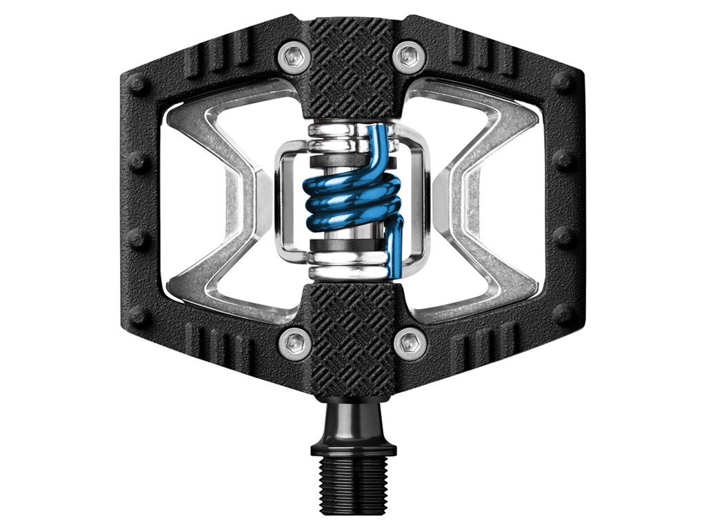 Crankbrothers Double Shot - MTB kombipedal - Grå/sort/blå