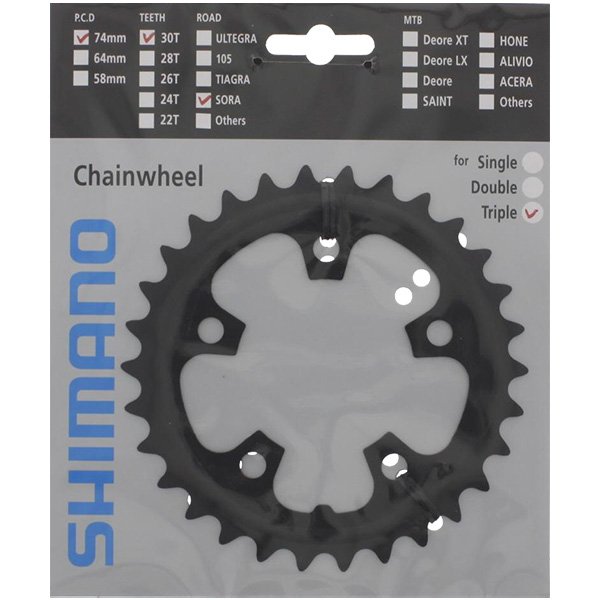 Shimano Sora - 30 tands klinge road - BCD74 - Sort - FC-3503