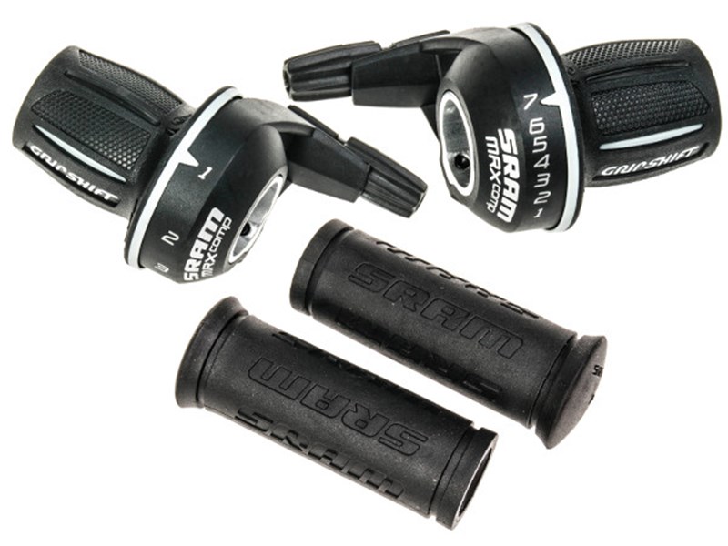 Sram MRX - Twist skifter i sæt - Til 3 x 7 gear - Sort