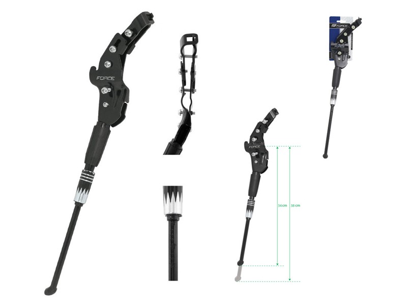 FORCE MANT 26-29 Al rear rack, juodas
