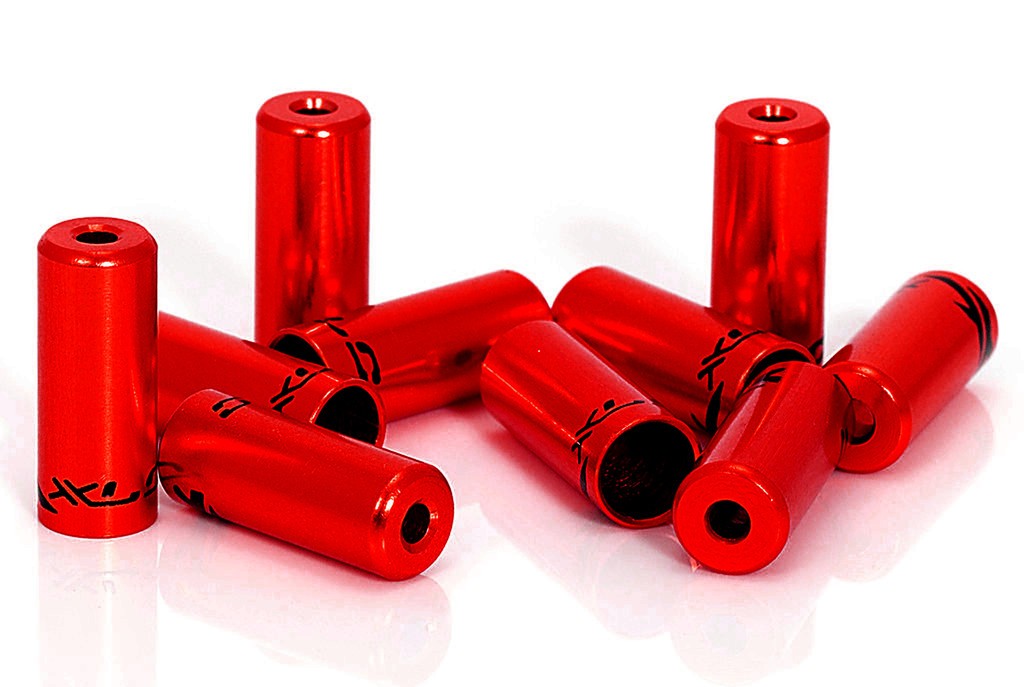 XLC endestop for yderkabel 5 mm rød 10 stk